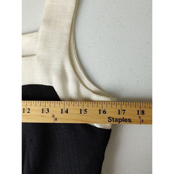 Vintage Dress & Bolero Set Black White Floral Trim Career Cocktail Size M - Picture 11 of 11